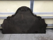 Antique Carved Wood Pediment Crown Salvage Architectural Mahogany? ￼34.5”x56”