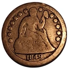 1849-O Seated Liberty Dime – Low Mintage New Orleans – Fine Details Cleaned #867