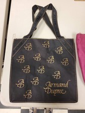 Bolso de Mano Armand Dupree Vintage Negro Dorado Monograma Logo Bolso de Hombro Shoppin