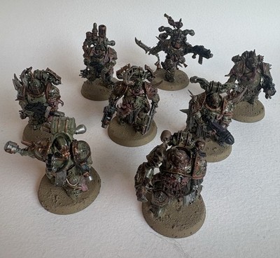 Warhammer 40K Death Guard Plague Marines (x7) Parade Ready Paint