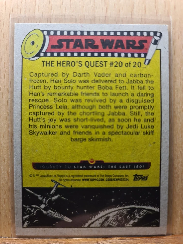 The rescue of Han Solo #70 Starfield Green 2017 Topps Star Wars Last Jedi S0105A - Image 2 of 2