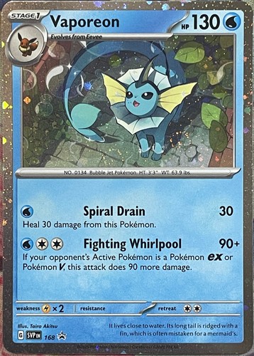 Vaporeon Cosmos Holo Black Star Promo - SVP168 - Scarlet & Violet Pokemon 2025