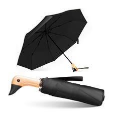 Auto Open Small Travel Umbrella With Cute Duck Handle - Fun Gift for Duck Lovers