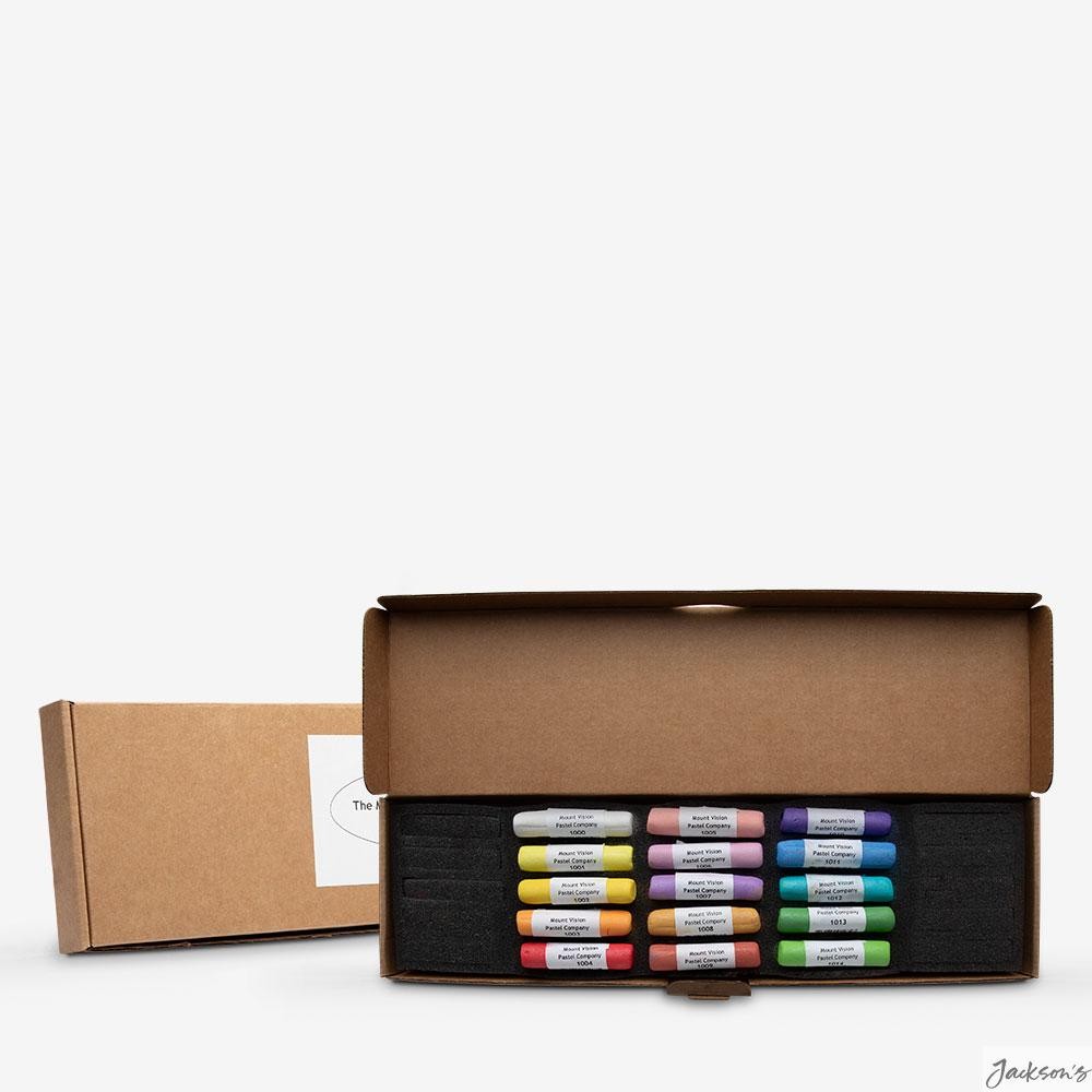 Mount Vision Soft Pastel Sticks Set Of 15 Iridescent Colours For Art Drawing