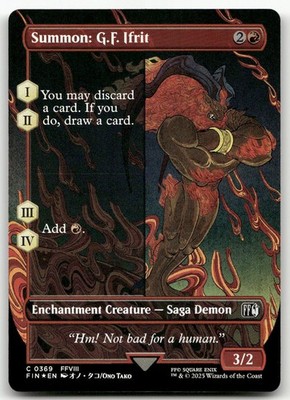 Summon: G.F. Ifrit (Borderless) #369 (Foil) (NM) Final Fantasy FIN Magic MTG