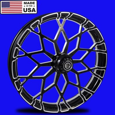 Harley Street Glide 21'' Prodigy Black Contrast Front Wheel.  *Made in the USA*