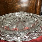 Vintage 2 Piece Cut Glass Top Footed Cake Stand/Punch Bowl — photo 10