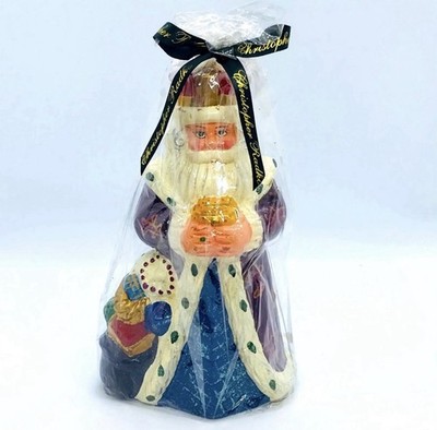Christopher Radko King of Joy Christmas Santa Candle Painted Wax  7.5  Tall NOS