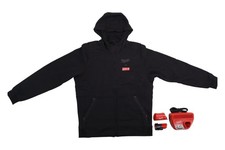 Milwaukee M12 12-Volt Black 2X-Large Heated Hoodie with 2.0Ah Battery  Charger