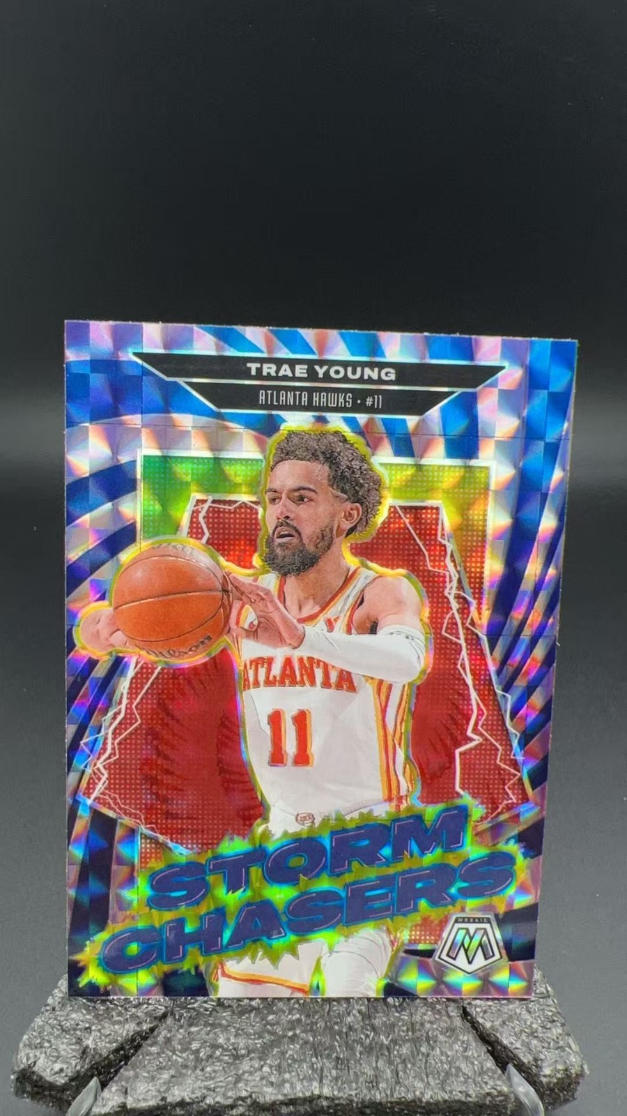 2024-25 Panini Mosaic Trae Young Storm Chasers SP Hawks #11944 C