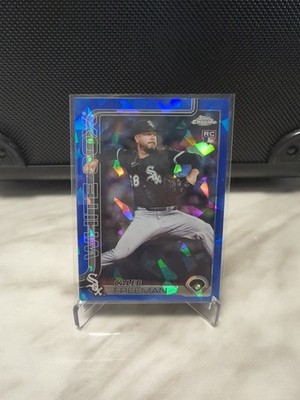 2025 Topps Chrome Update Sapphire #USC124 Caleb Freeman RC Chicago White Sox
