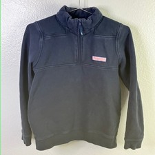 Vineyard Vines Shep 1/4 Zip Sweater Navy Size M 10/12 French Terry Preppy
