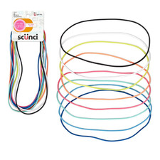 8 Pack Thin Elastic No Slip Multicolor Hairband Head Wraps For All Styles