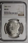 1881 O Morgan Silve Dollar Blast White NGC MS63 #172