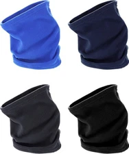 Tatuo 4 Pcs Winter Neck Gaiter for Men Women Fleece Scarf Neck Warmer Windproof 