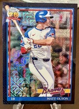 2026 Topps Series 1 Matt Olson 91C-76 BLACK MOJO REFRACTOR  2/10 1991 Variation