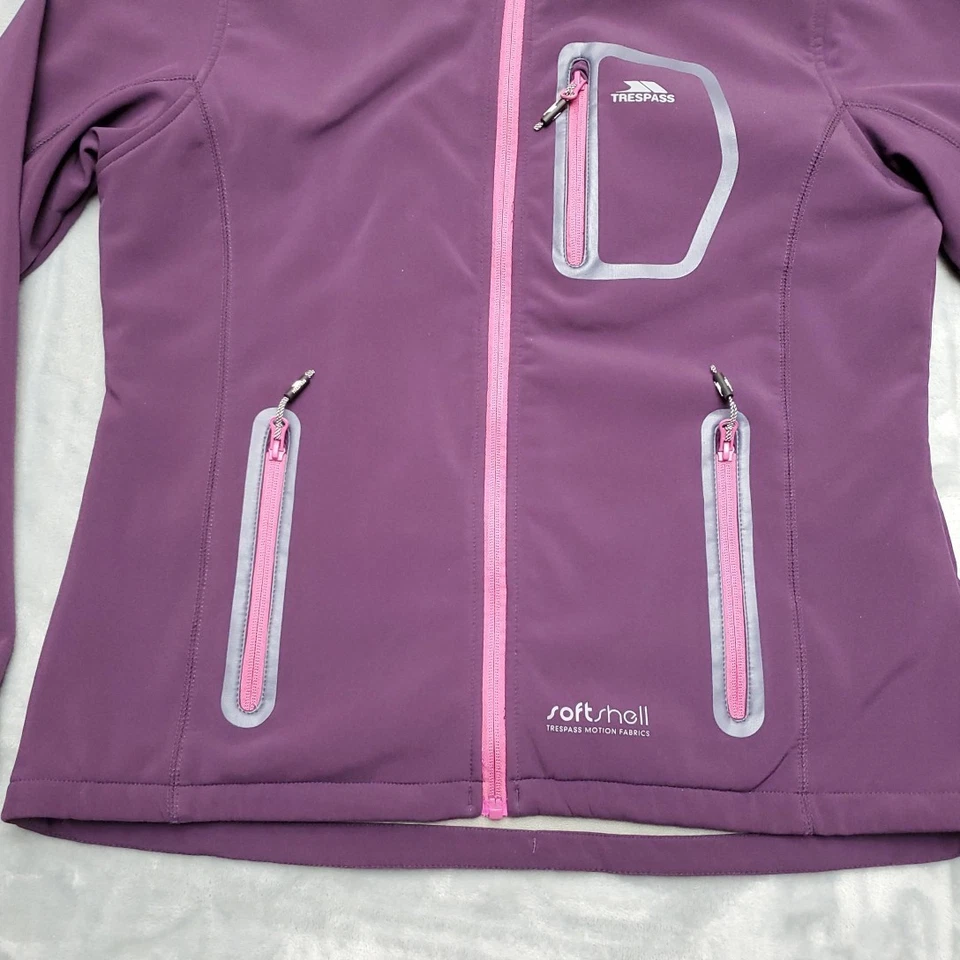Chaqueta Softshell Trespass para Mujer XL Púrpura Rendimiento Forrada de Vellón Exterior Gorp Foto 2 de 4