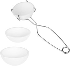 4 Pieces Small Melting Ceramic Crucible Bowl Dish Cup Set Melting Gold Silver Co