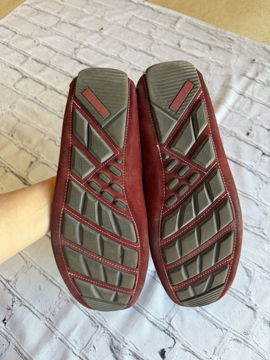 Nordstrom\'s 1901 Men\'s Red Nubuck Luxury Suede/Leather Slip-On Loafer/Driver Nordstrom 1901 Driving Loafers Slip On Shoes Suede 11.5 Old  main image 3