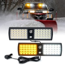 2 In 1 Led Emergency Dash Strobe Lights Windshield Warning Safety Amber White 2 In 1 Led Emergency Dash Strobe Lights Windshield Warning Safety Amber White