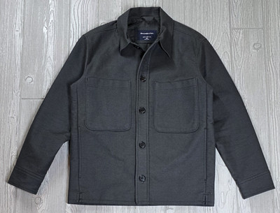 Abercrombie & Fitch Mens Button Up Twill Jacket Workwear Gray Size XS Overshirt