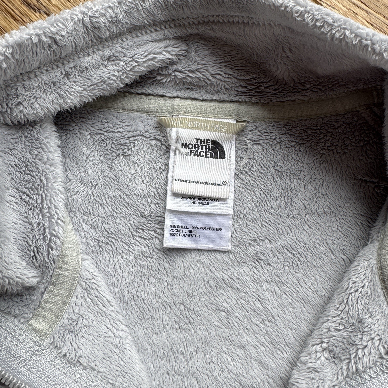 Women’s White North Face Fleece Morningside Jacket Full Zip Size M UK image 5