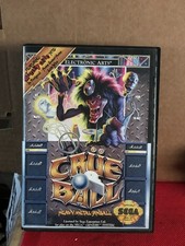 Crue Ball Video Game for Sega Genesis 1991 Edition With Box and Manual 801 image