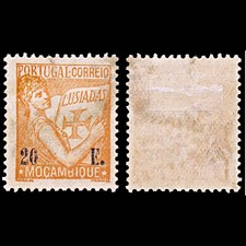 6381 Mozambique SG350 20$ Noir & Rouge Orange 1933. Sc#269 Mi295 Neuf MH. C£55