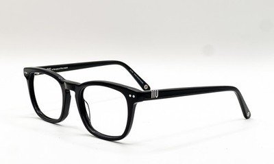 Muse 32-001963 Shiny Black Rectangle Authentic Eyeglass Frames 49-20