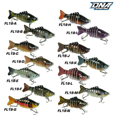 3PCS Jointed Swimbait Fishing Lure 12cm 15g Multi Section Hard Bait