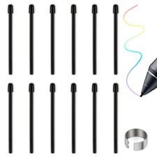 Standard Pen Nibs for Wacom,12Pcs Black Refill Pen Tips for Wacom Intuos Pro,Wa