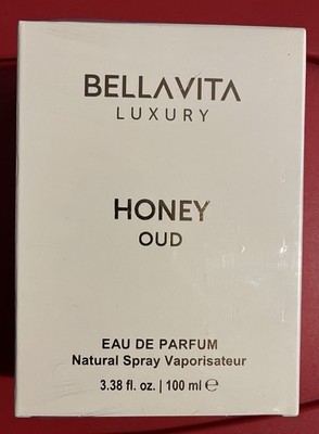 BellaVita Honey Oud Eau de Parfum Spray 3.38 fl oz Long Lasting Natural Scent