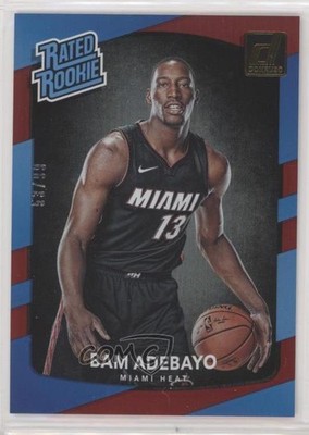 2017 Panini Donruss Rated Rookies Holo Red Laser 53/99 Bam Adebayo Rookie RC 1y8