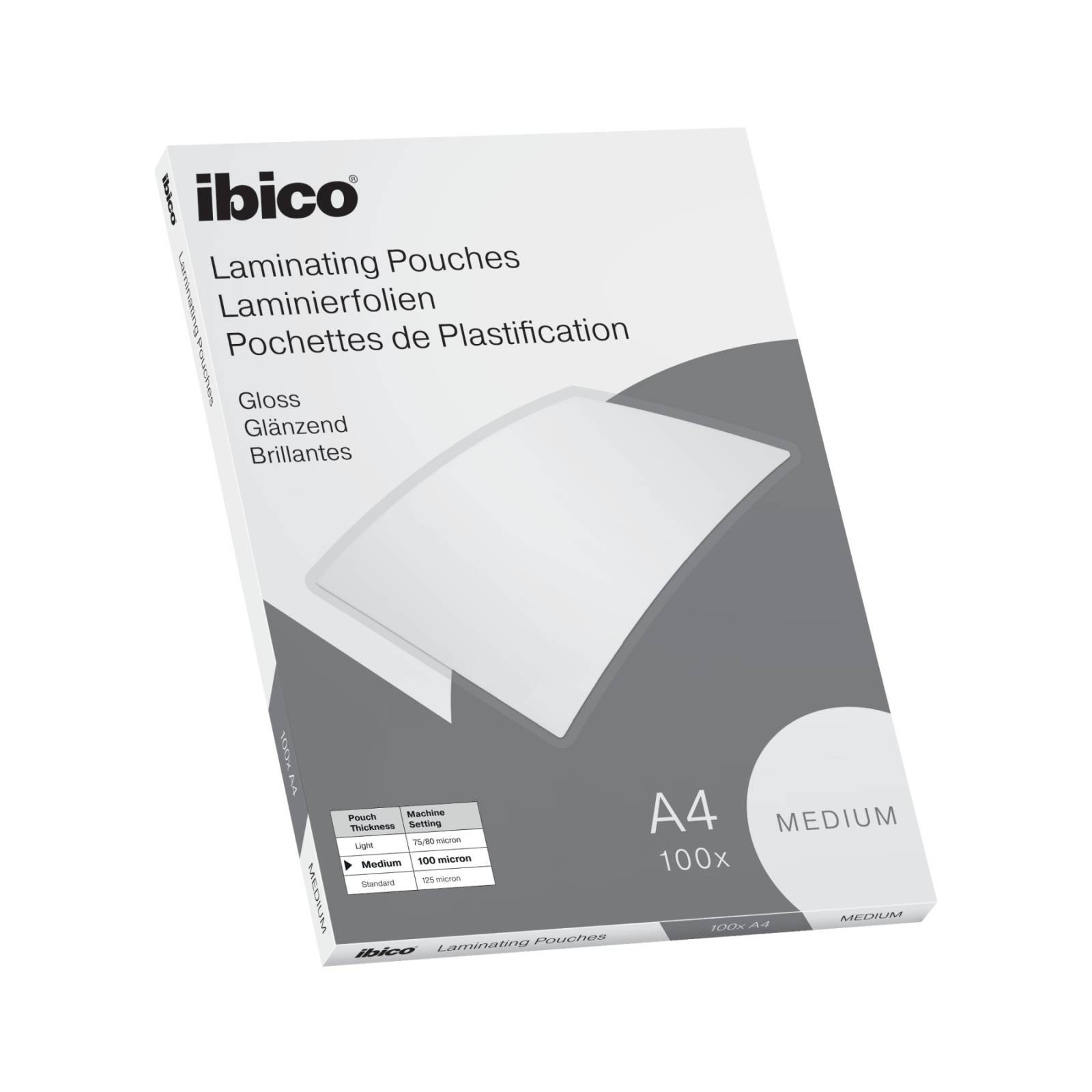 Ibico Basics A4 Gloss Laminating Pouches 80 Micron Pack of 100 (627309)