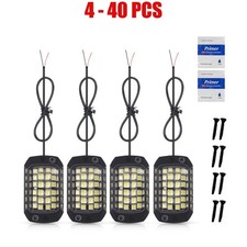 4-40X 36LED Glow Light Bars Underbody White Fit Rock SUV Lamp Truck ATV UTV Boat