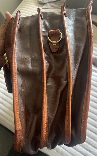 Vintage ORVIS Brown Leather Briefcase Laptop Messenger Bag Satchel USA Made - Picture 7 of 14