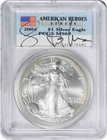 2004 $1 American Silver Eagle MS69 PCGS (Lance Armstrong Signature)