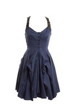 BNWOT ALLSAINTS Steampunk Amikiri Navy Blue Hitched Parachute Dress UK 8 36 4