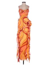 House of CB Women Orange Cocktail Dress XS