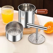 Stainless Steel Manual Fruit Juicer Hand Press Squeezer Fruit Residue Separator