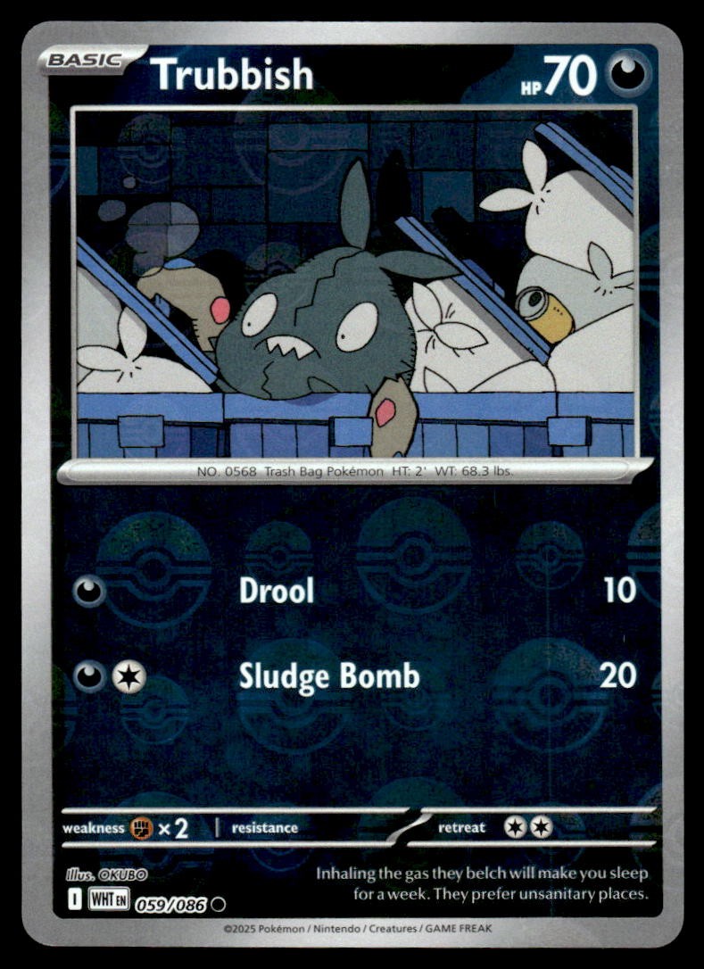 Pokemon TCG SV: White Flare #059/086 Trubbish (Pokeball) NM