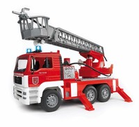 Bruder Spielfahrzeug Man Tga Feuerwehr Drehleiter Wasserpumpe L+S Modul 02771