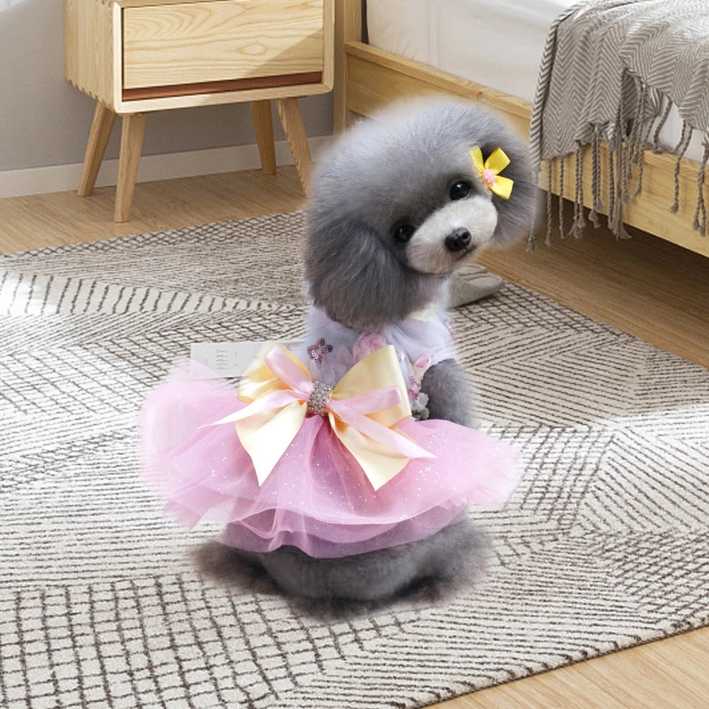 VETEMENTS Vestito cane decorativo da interno cucciolo estivo tutù gonna cane costume cucciolo vestiti