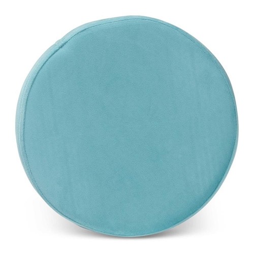 Baxton Studio Thurman Sky Blue Velvet and Gold Finished Metal Ottoman - Picture 4 of 9