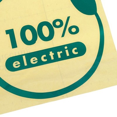 100% Electric Vehicle Funny Car Window Decal Bumper Sticker Hybrid Batt-lk