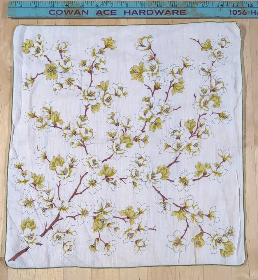 Lote De 22 Pañuelos Vintage Patrones Mixtos Y Estilos Florales, Sólidos, Lino,  Foto 4 de 4