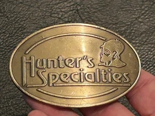 HUNTER'S SPECIALTIES BELT BUCKLE, advertisement, preowned