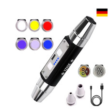 6 LEDs wiederaufladbare Edelstein Taschenlampe mit verschiedenen Farben