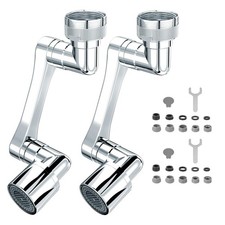 2 Pack 1440  Swivel Faucet Extender Sink Aerator 2 Mode Splash Water Filter E...