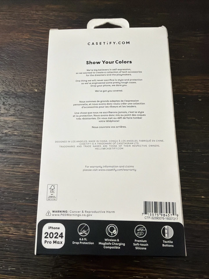 CASETiFY Essentials Ripple Case w/Magsafe for iPhone 16 PRO MAX White NEW - Image 4 of 4